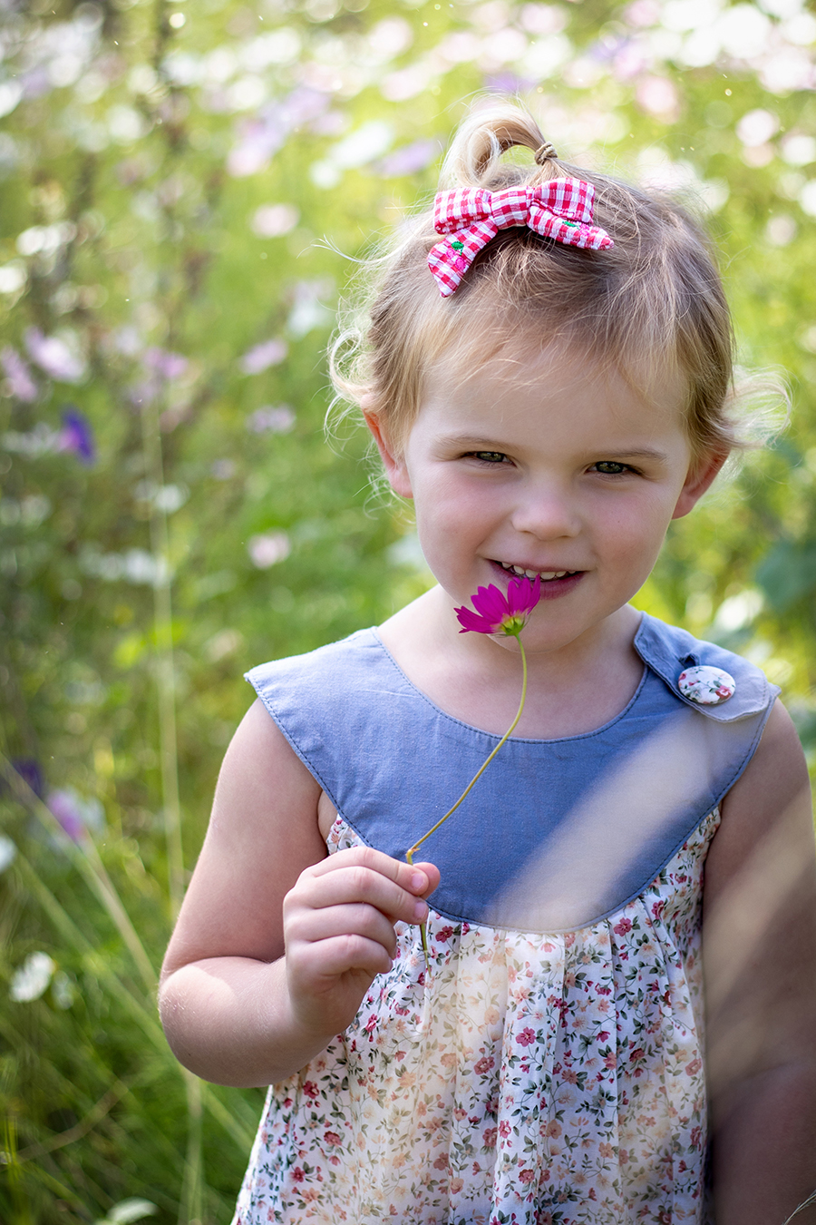 girl with flower